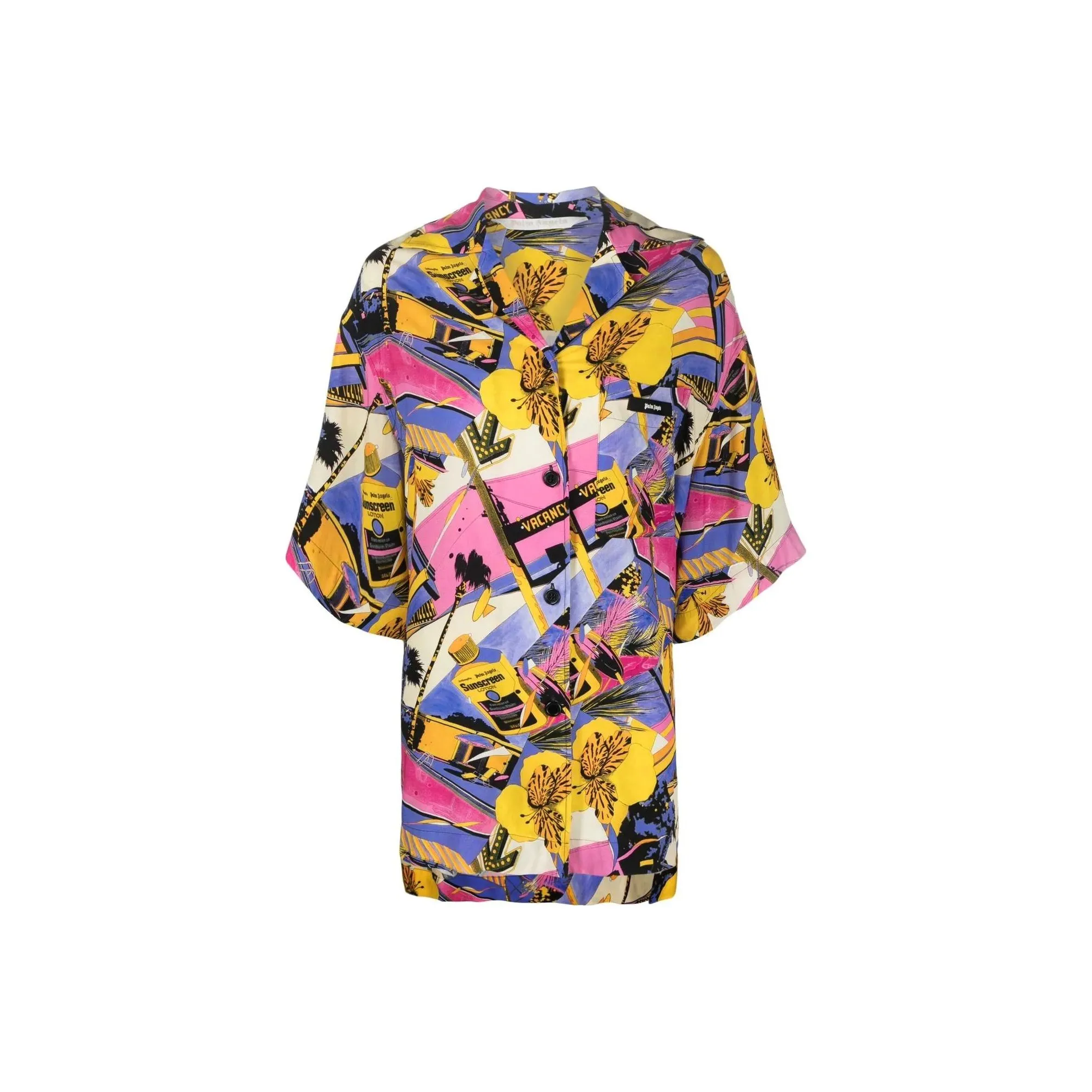 PALM ANGELS Miami Graphic print Bowling Shirt