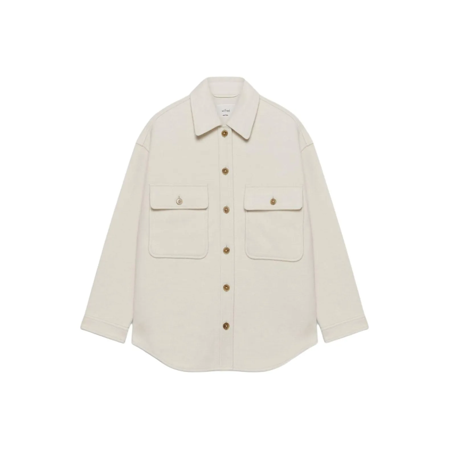 ARITZIA FW24 Wilfred Yvonne Merino Wool Jacket Jackets & Coats Women's Birch/Birch Wood