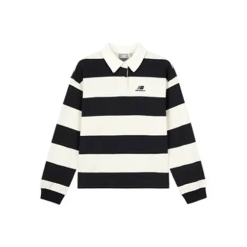 New Balance New Balance American Vintage Campus Series Polo Shirts Women's Black White