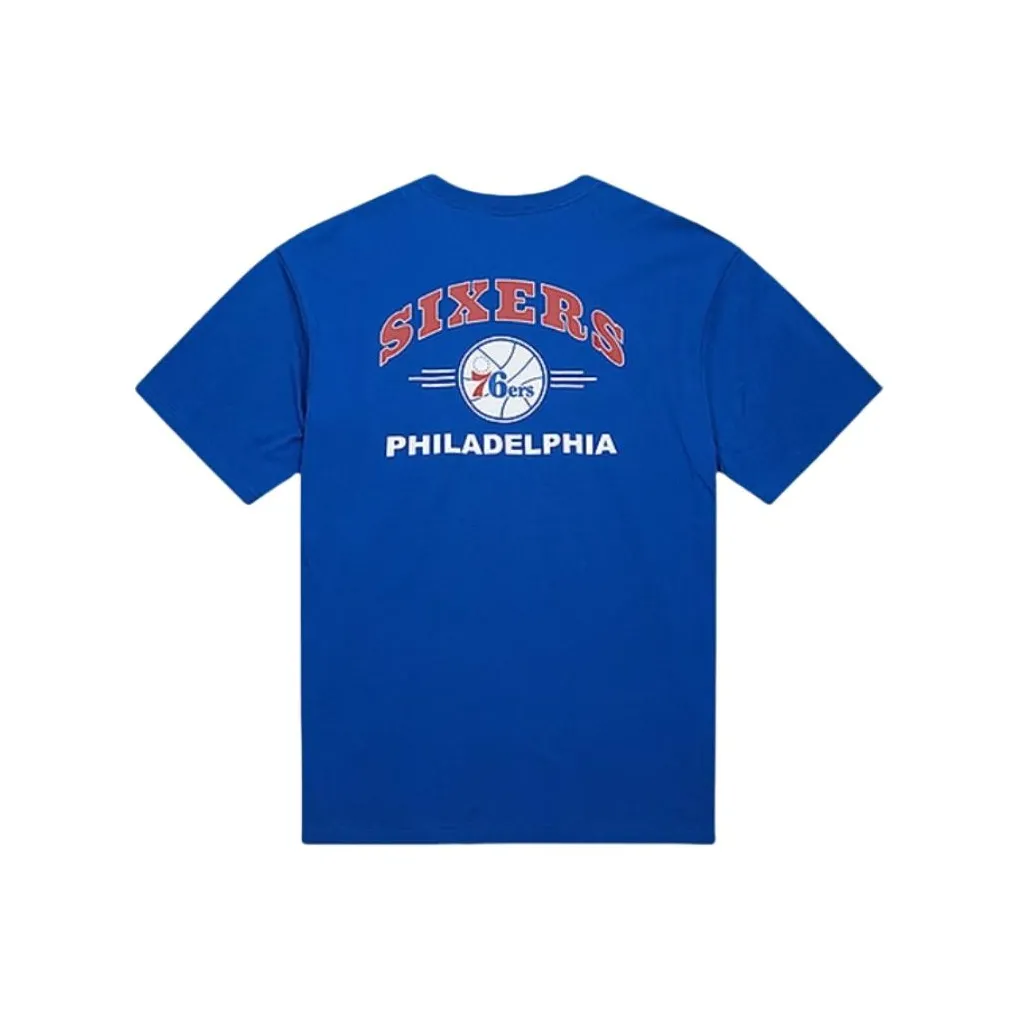 Mitchell & Ness x NBA Philadelphia 76ers T Shirt Unisex Blue