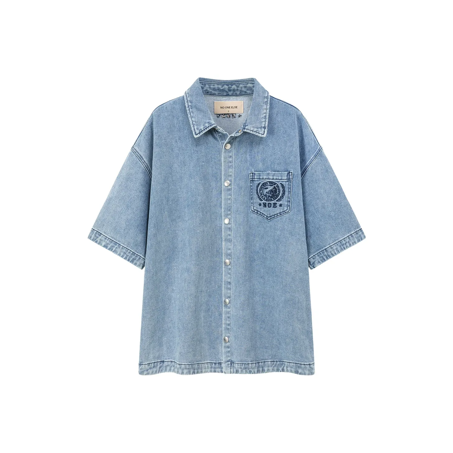NO ONE ELSE Shirts Unisex Denim Blue