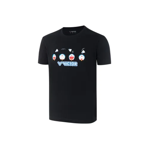 Victor X Doraemon Collaboration Collection Черный Унисекс Бадминтонные Джерси