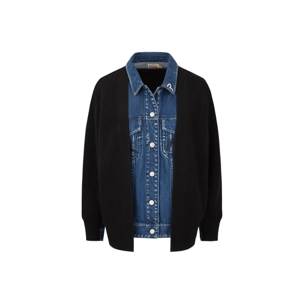EVISU Shirts Women's Denim Blue/Black