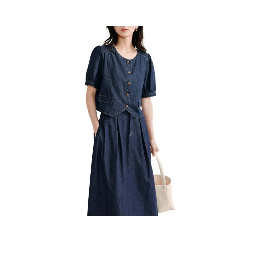 Inman Джинсовый синий Женские Рубашки