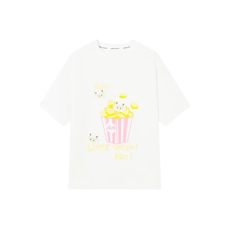 ANDREA MARTIN Белая Женская Футболка