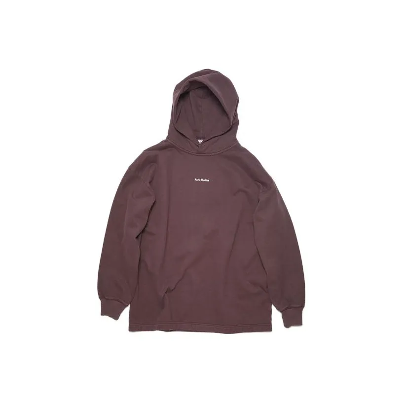 Acne Studios Stamp Logo Hoodie Aubergine Purple