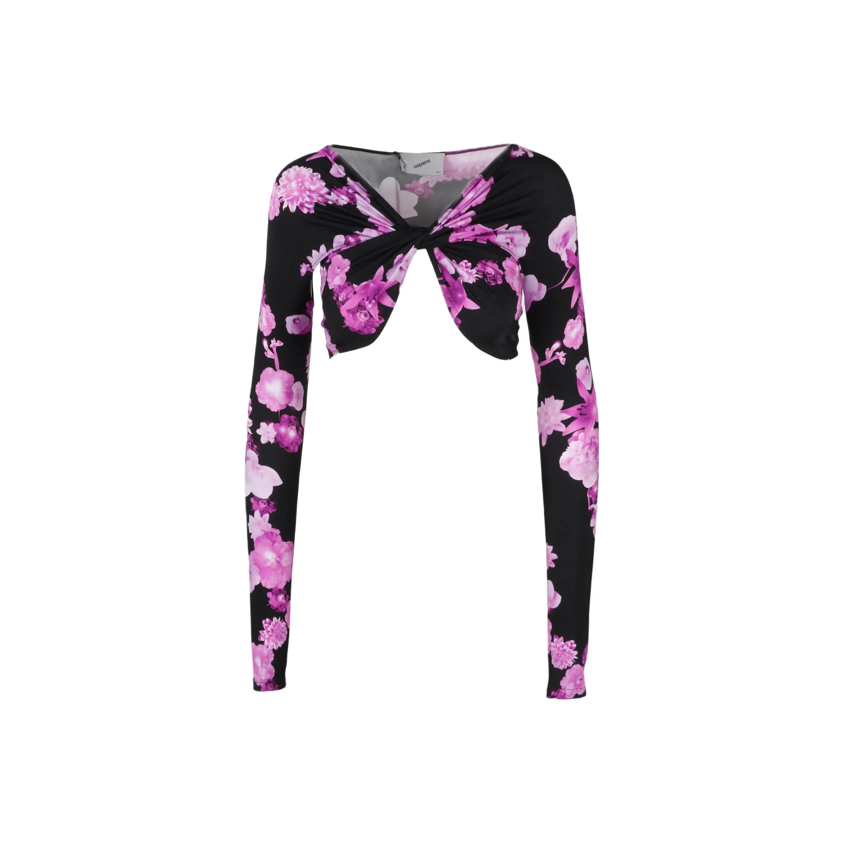 COPERNI Cropped Draped Top 'Pink/Black'