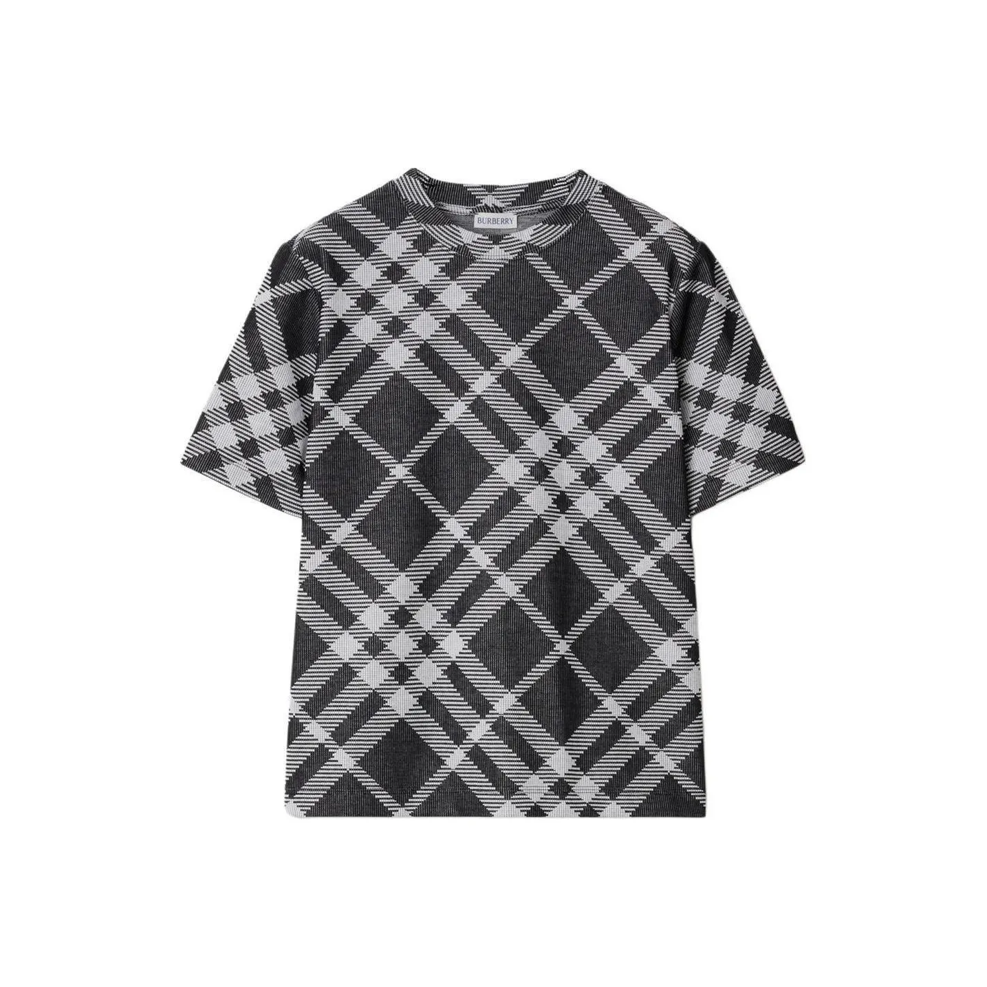 Burberry Check Stretch Cotton blend T shirt