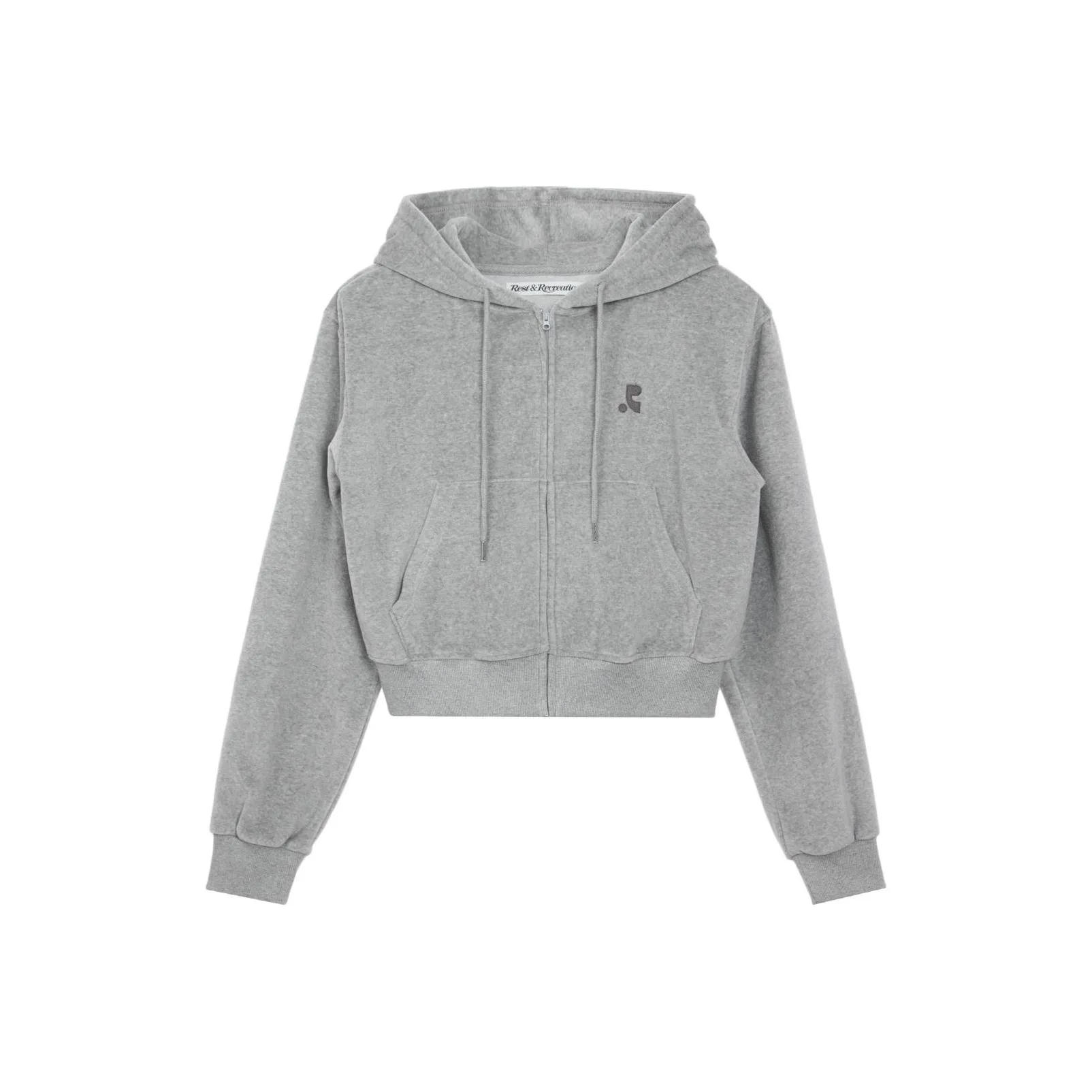 Rest Recreation Вельвет Hoodie ZIP UP Свитшот Женский Light GREY Светлый Серый