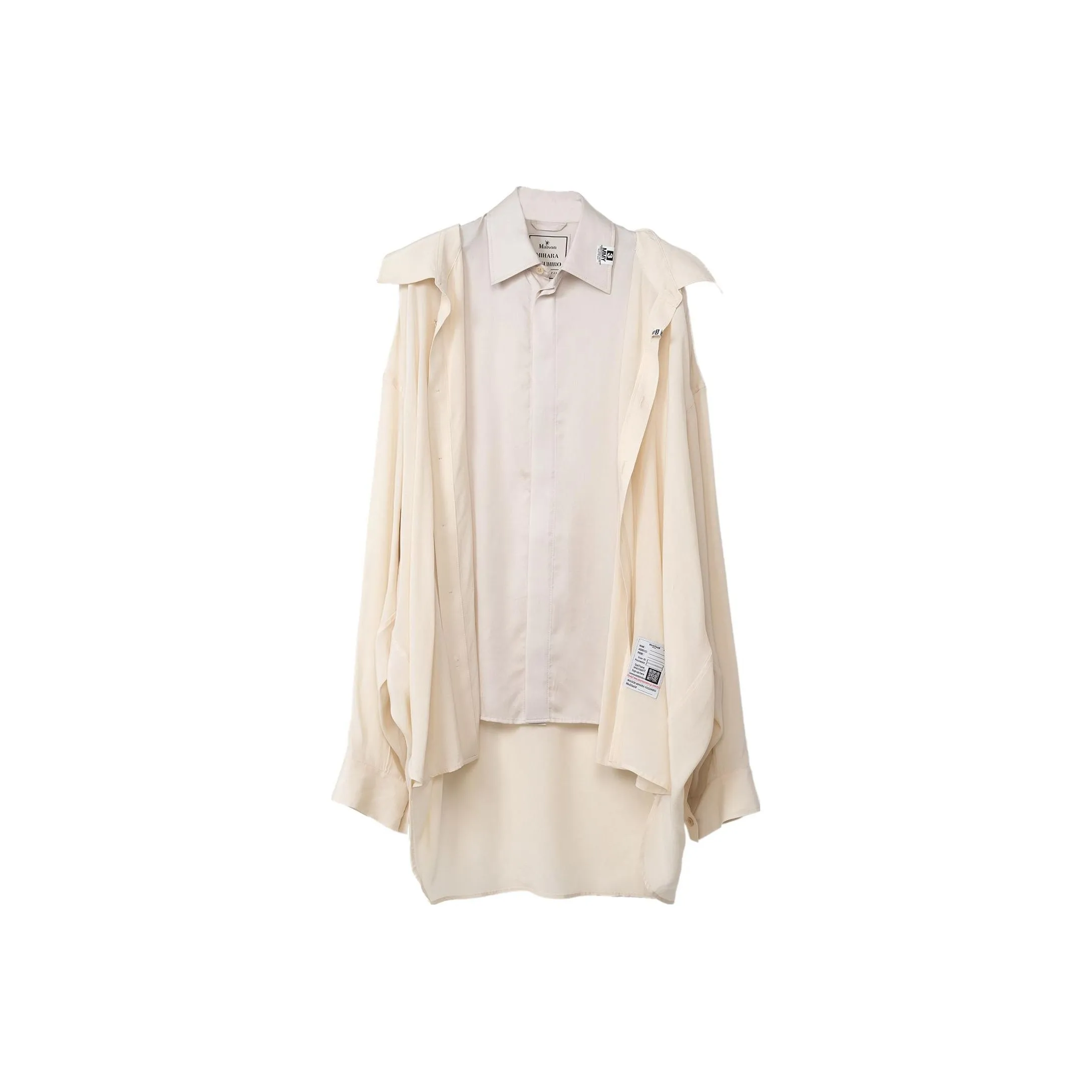 Maison Mihara Yasuhiro Экрю Женские Рубашки