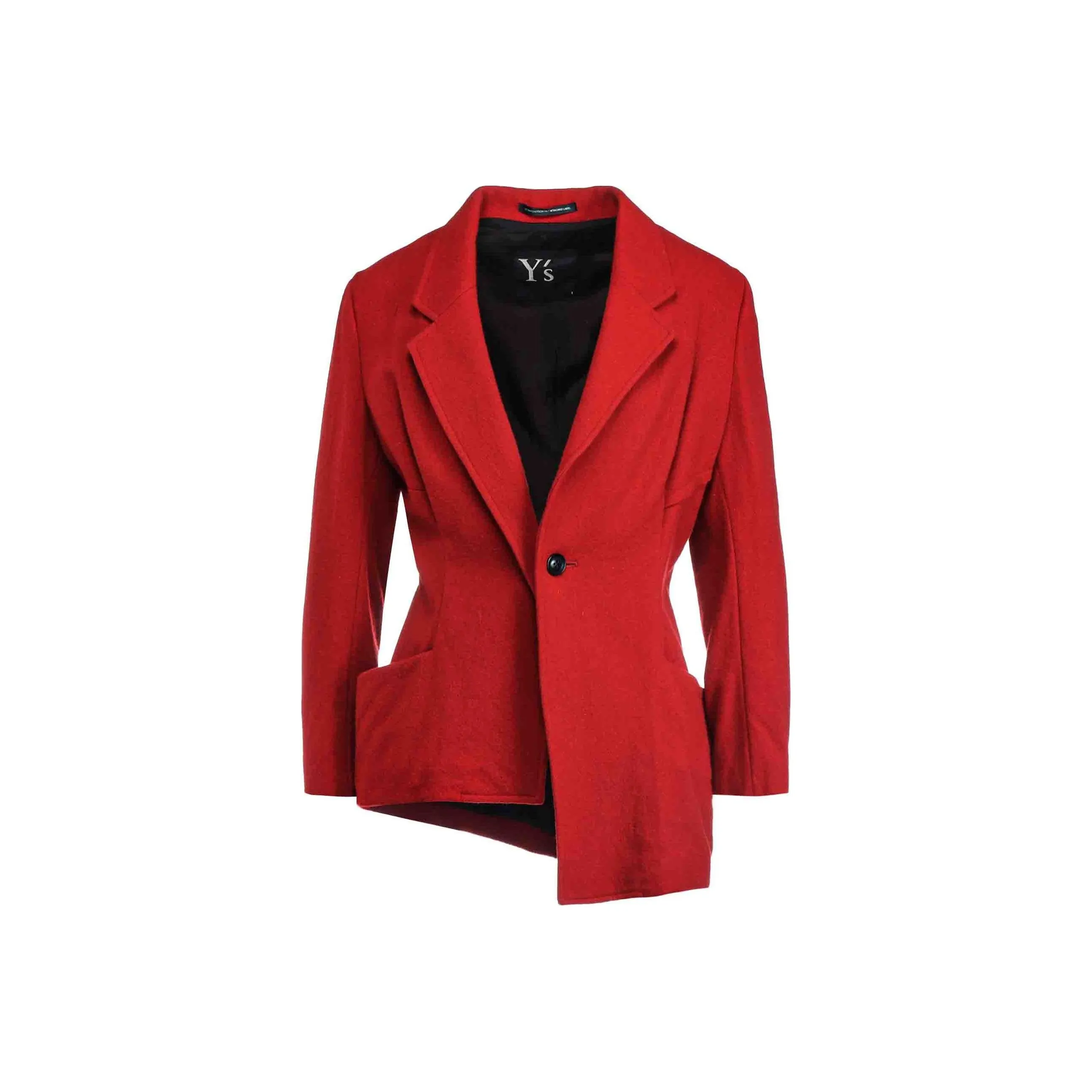 Yohji Yamamoto Asymmetry Wool-blend Blazer