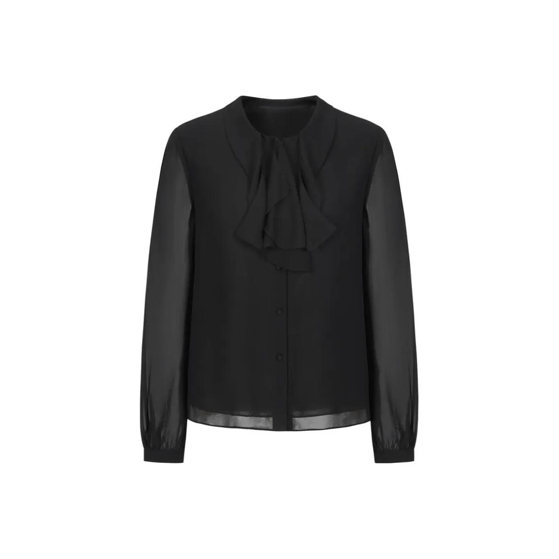 JZ. ANNAKRO Рубашка Женская Без рисунка Черная