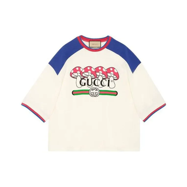 GUCCI Pre Owned 2020s Mushroom Logo print T shirt