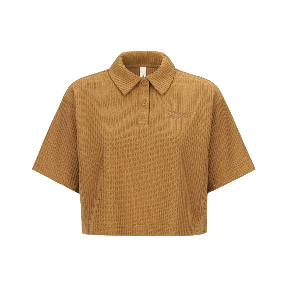 Reebok совместное брендирование Поло Женское Коричневое