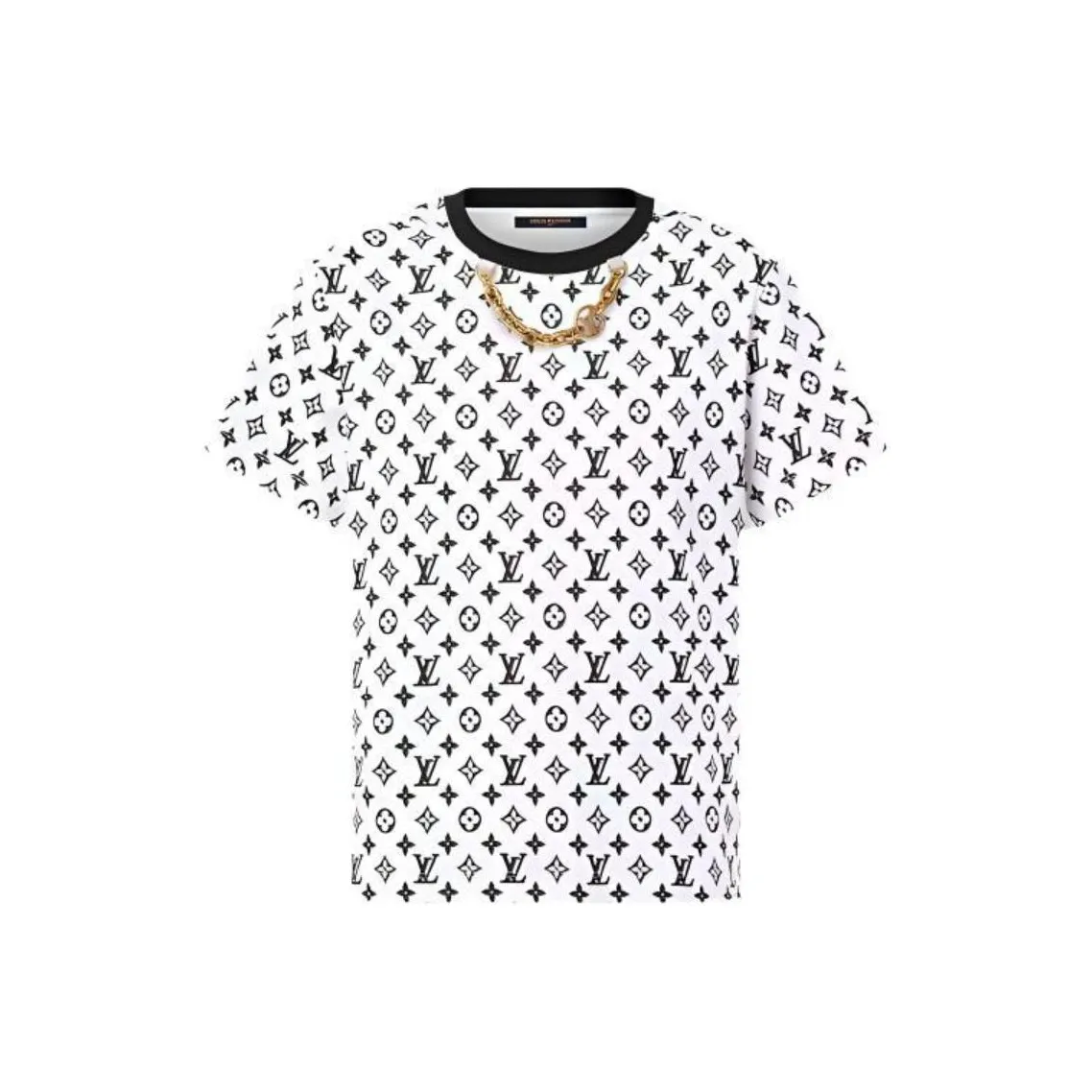 LOUIS VUITTON Drop Shoulder Sleeve T Shirt Women's White