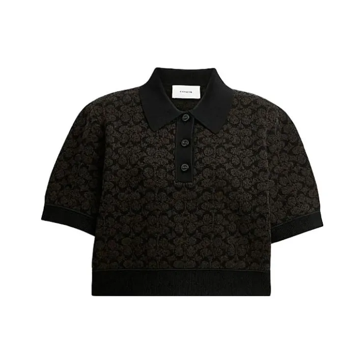 COACH Women's Sporty Cropprd Polo Shirt