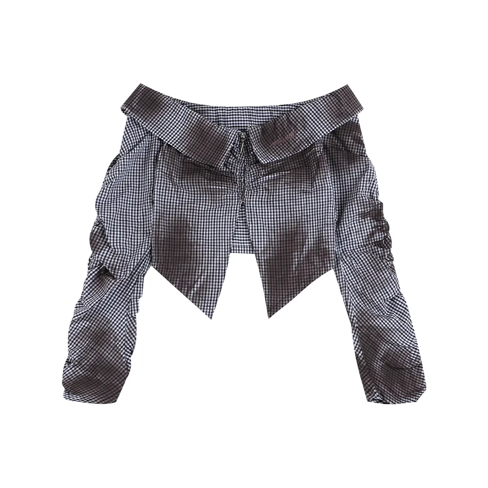 DND4DES T-Shirt Женская Клетка Синяя