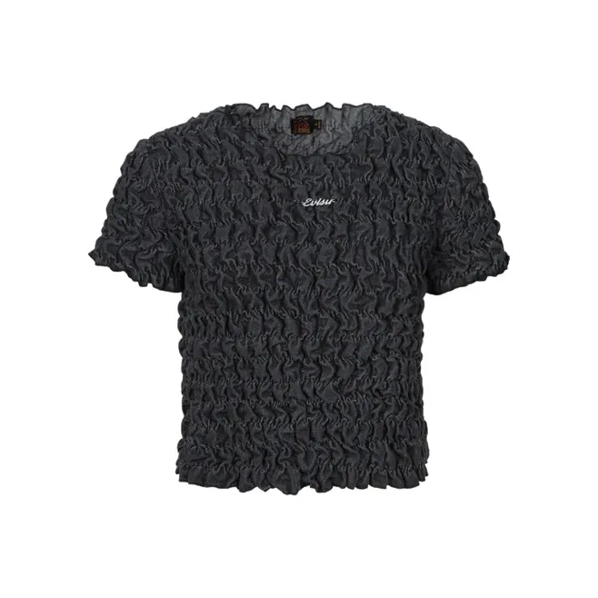 EVISU T-Shirt Женская Джинсовая Черная