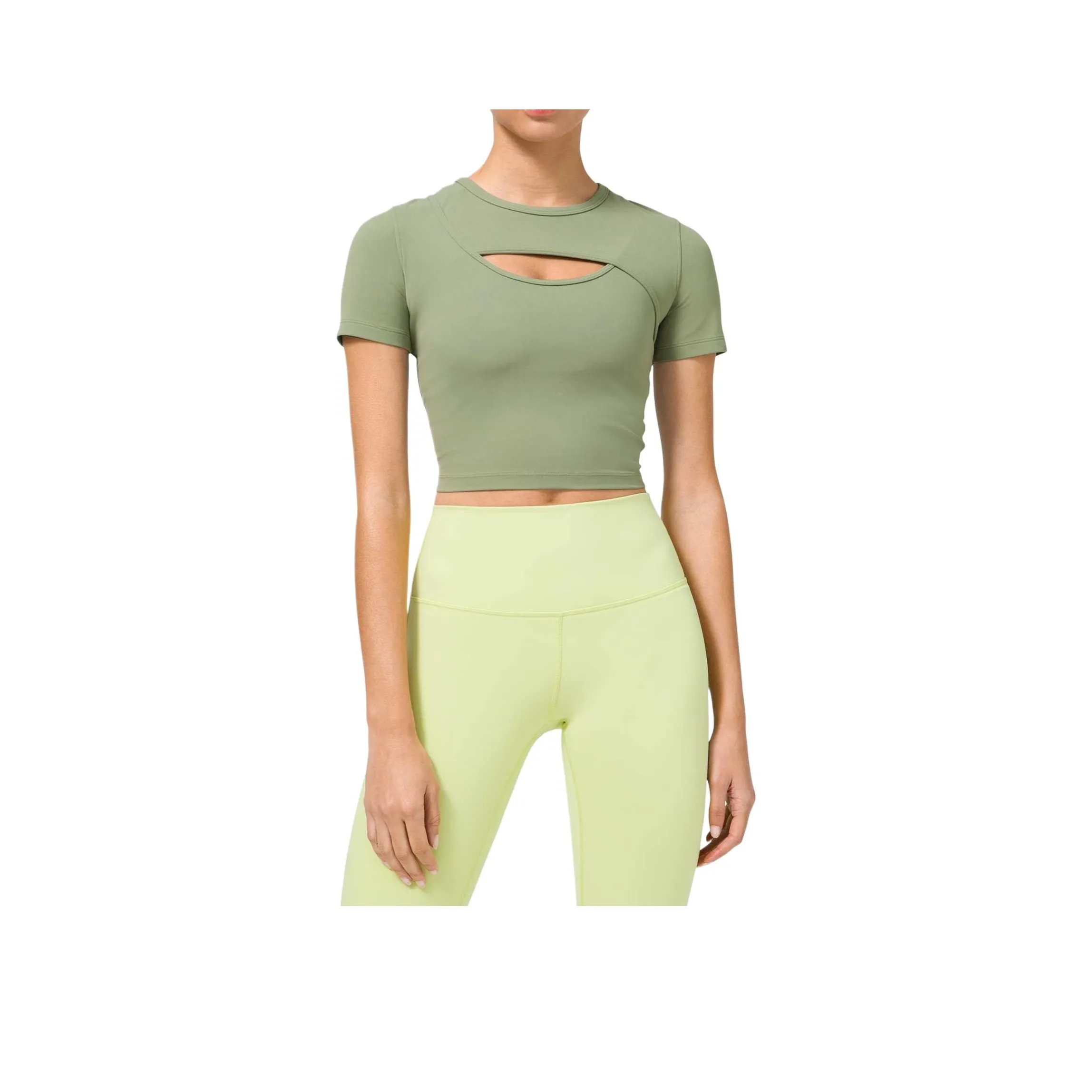Lululemon Get Centred T Shirts Women's Willow Green