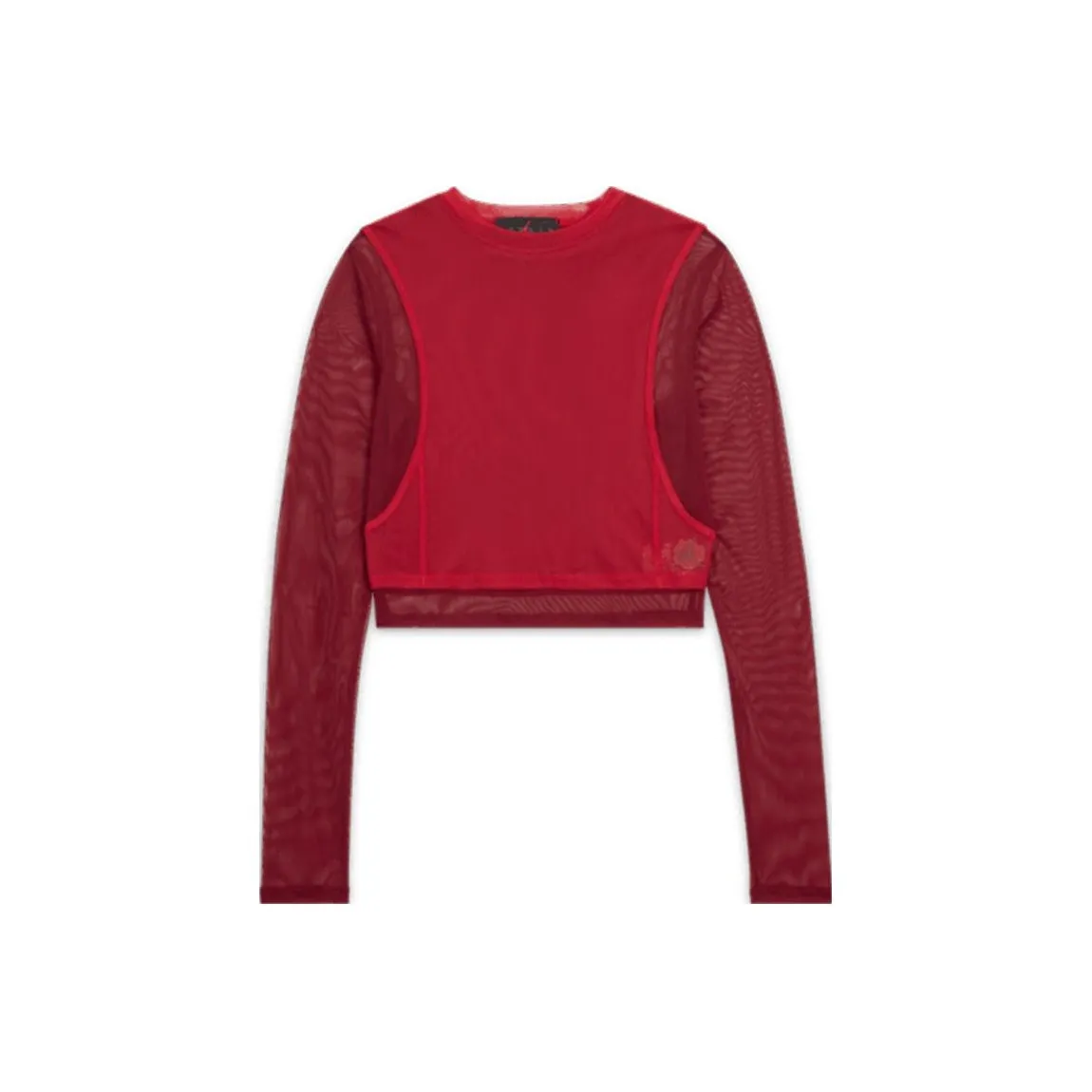 Jordan X Teyana Taylor Women's Long Sleeve Mesh Top Gym Red/Team Red