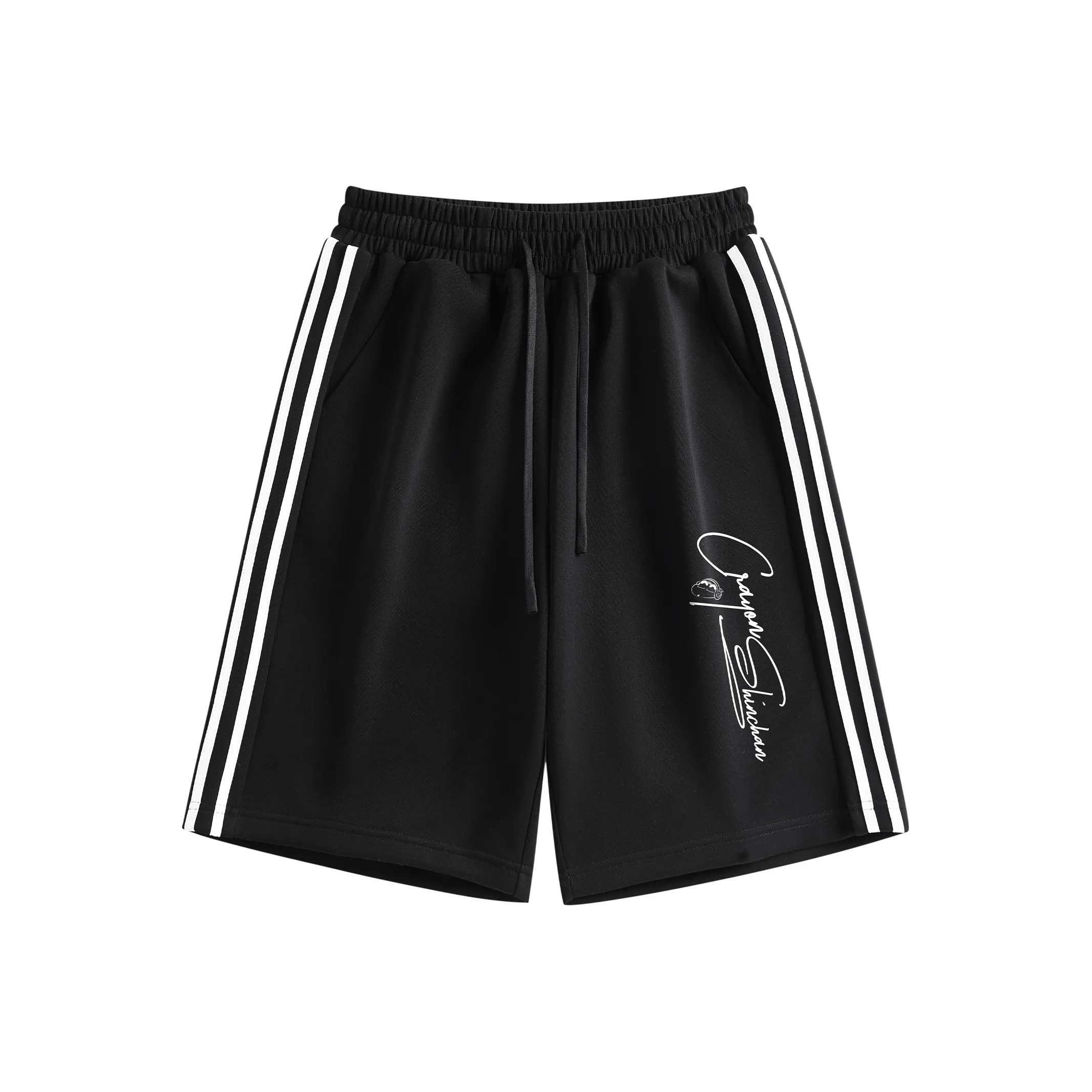 Crayon Shinchan Повседневные шорты Унисекс Активный черный и белый