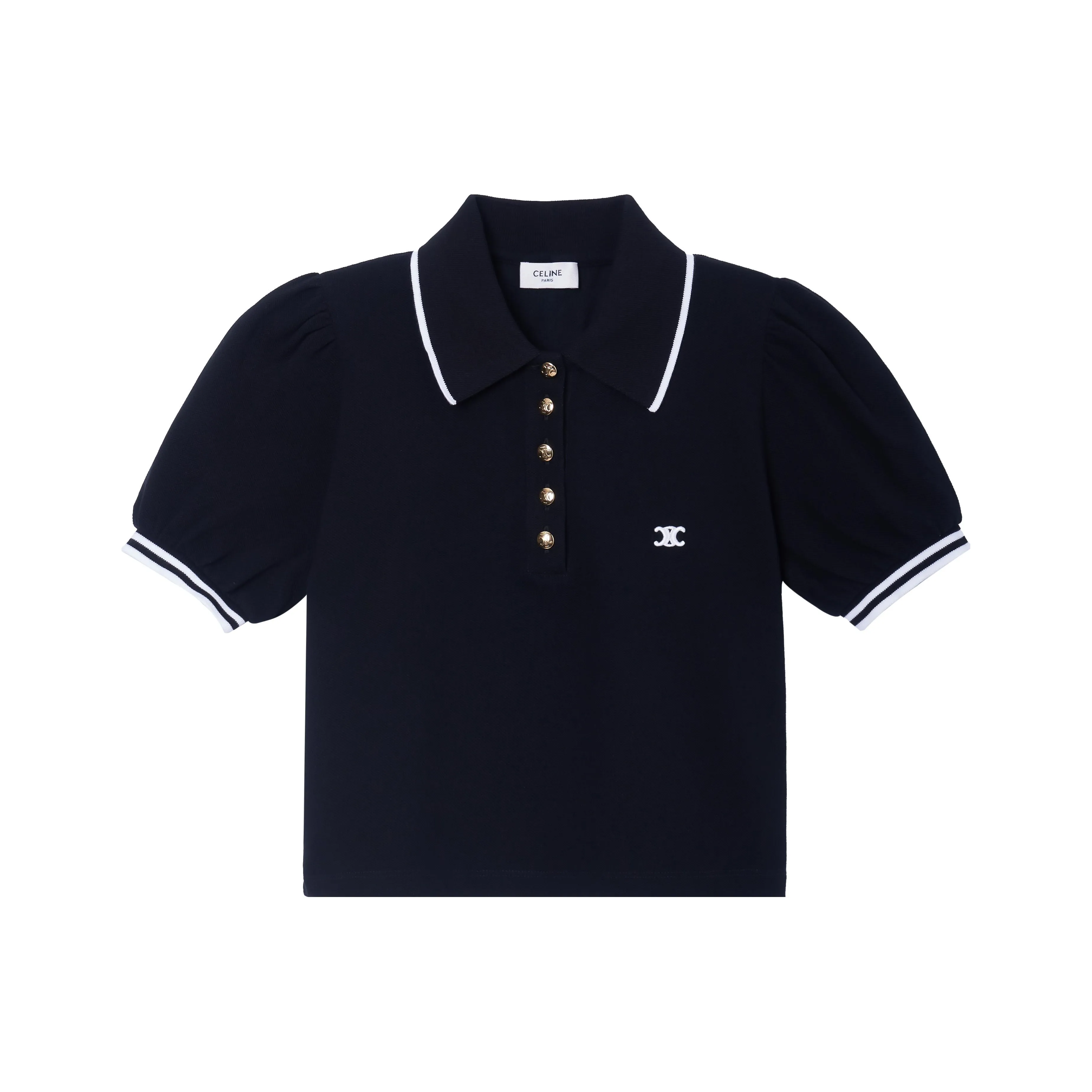 CELINE SS23 Polo Shirt Women's Black