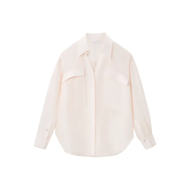 OVV Shirts Women's Pink Solid Color 08