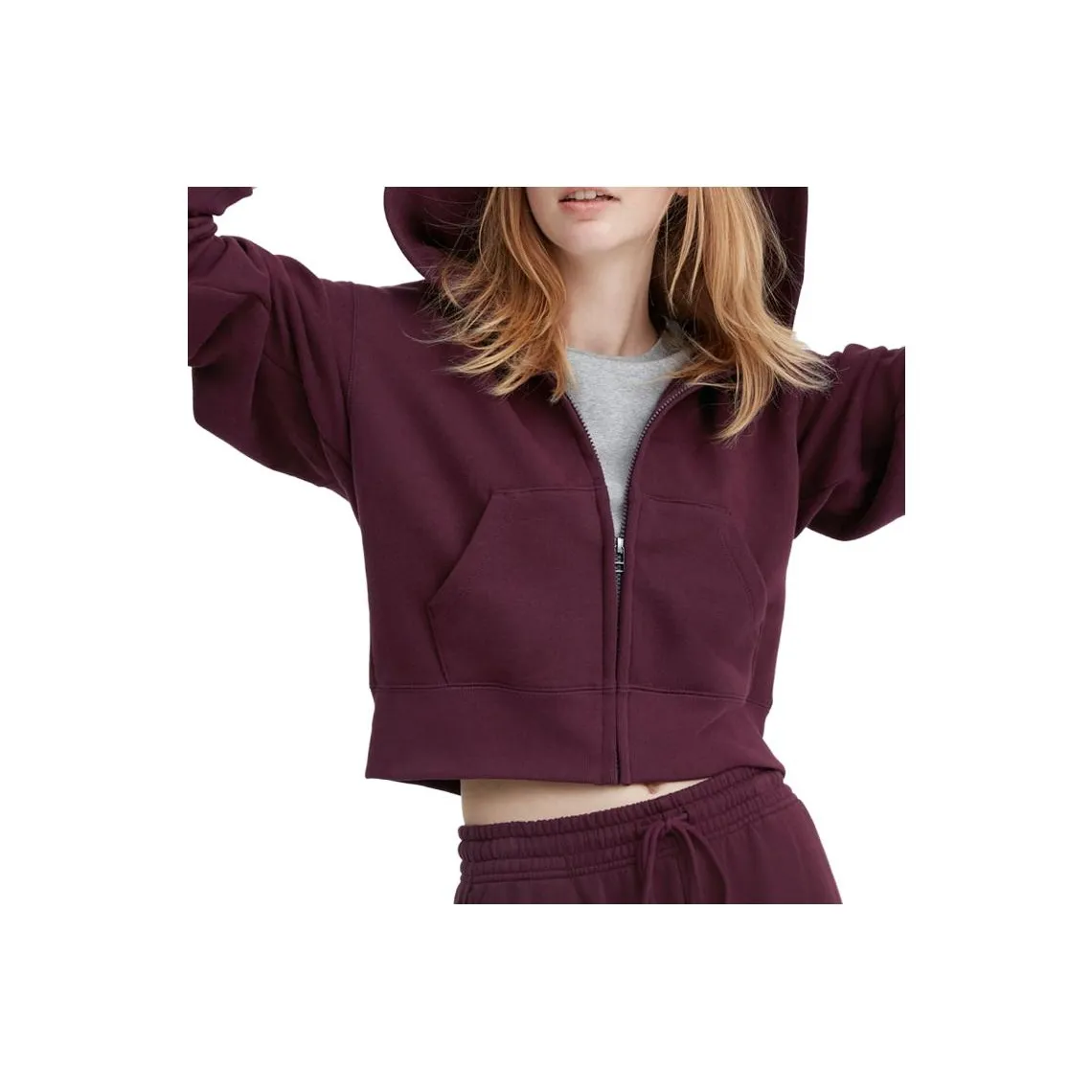 UNIQLO Свитшот Женский Бордовый