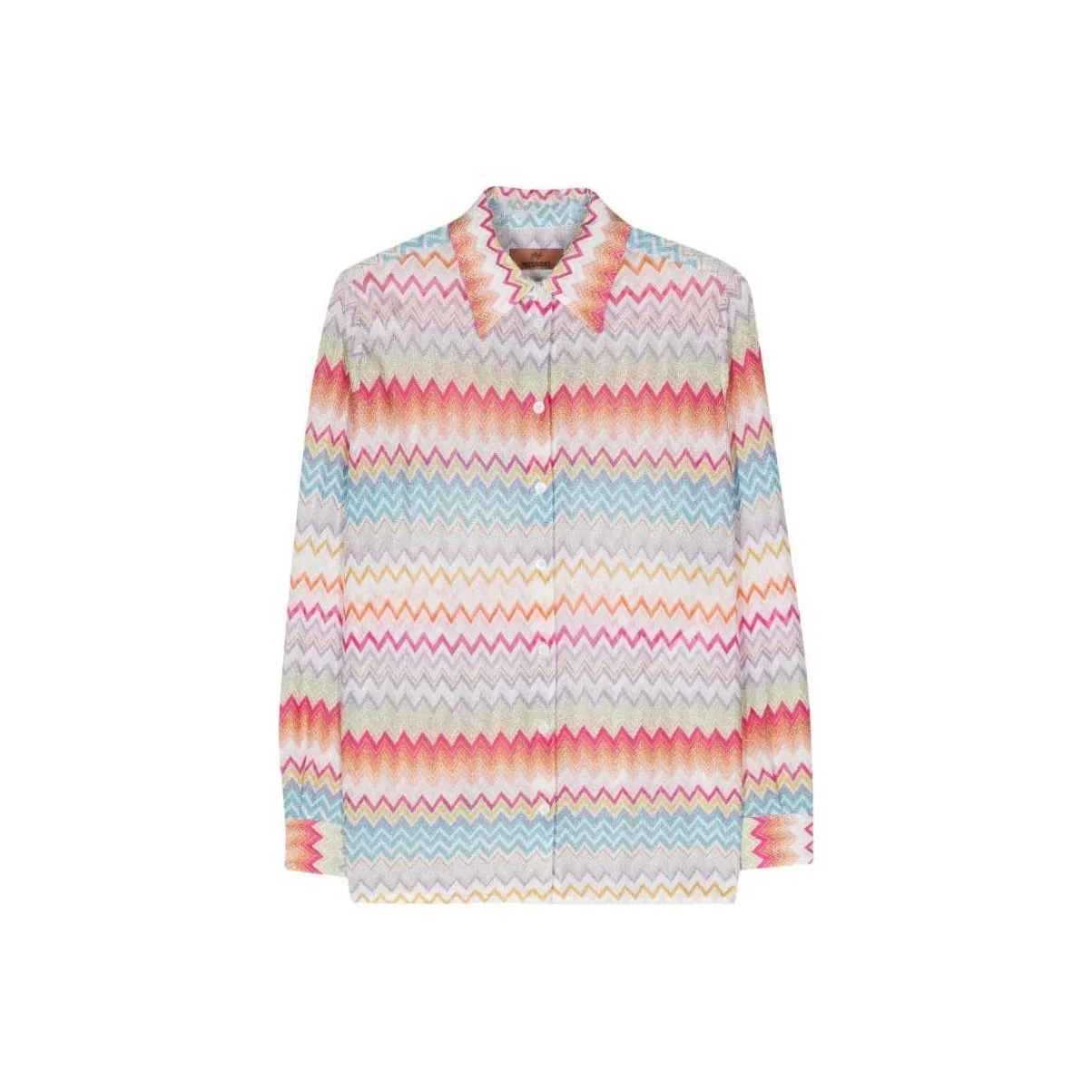 MISSONI Zigzag Knit Button Up Shirt