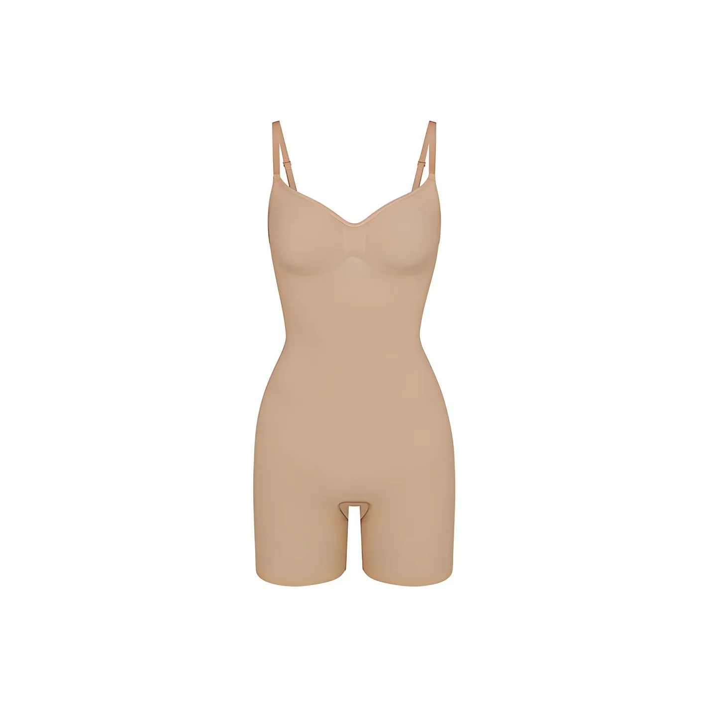 SKIMS SEAMLESS SCULPT MID THIGH BODYSUIT Jumpsuit Women's Mud/CLAY