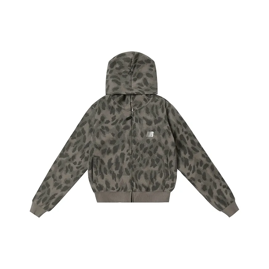 FDR Sweatshirt Jacket Women's Leopard Print