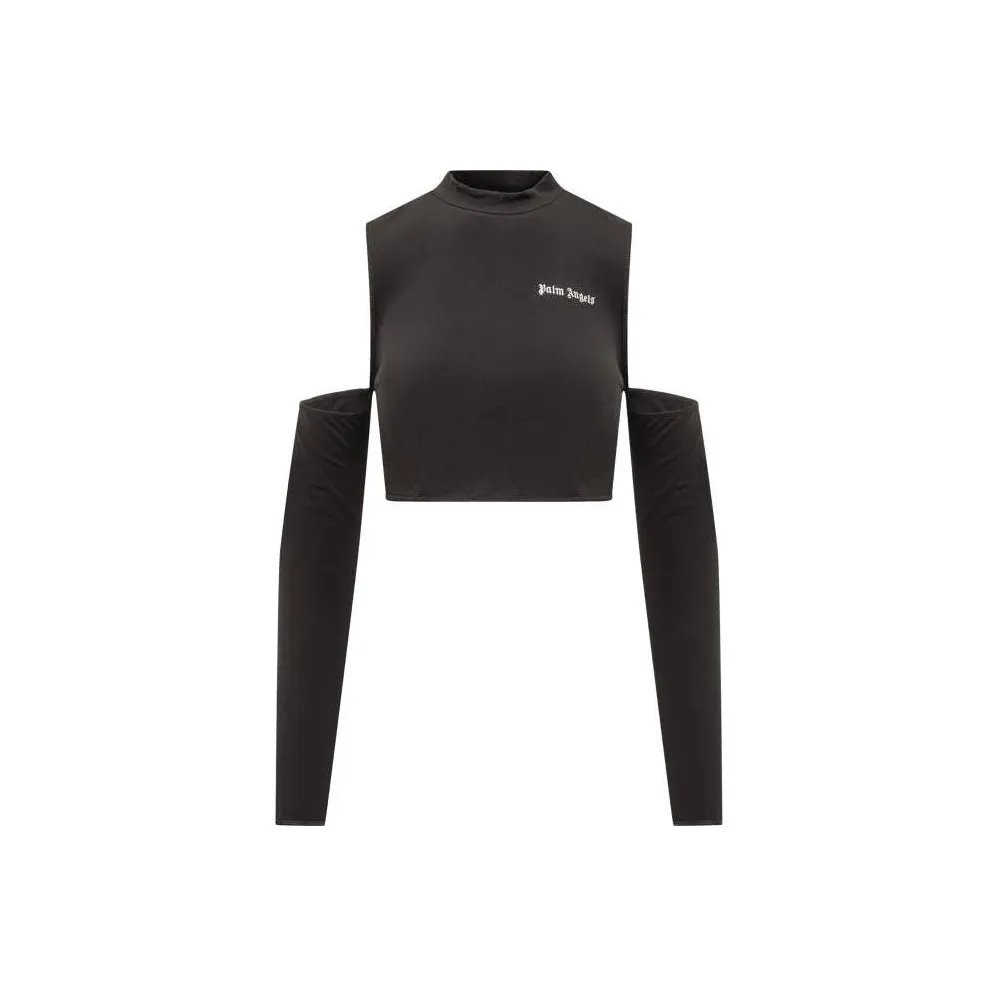 PALM ANGELS Logo print Cut out Top
