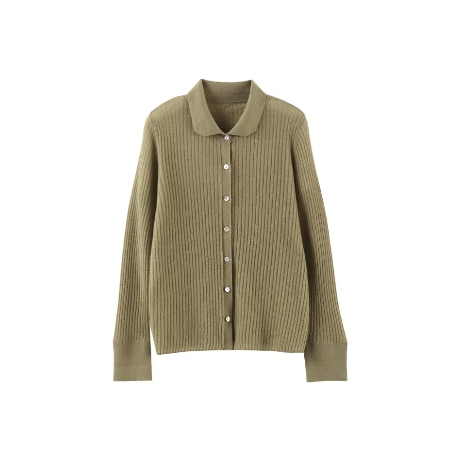 MAIGRE SIMHAT Кашемировый свитер женский цвет шалфейный зеленый