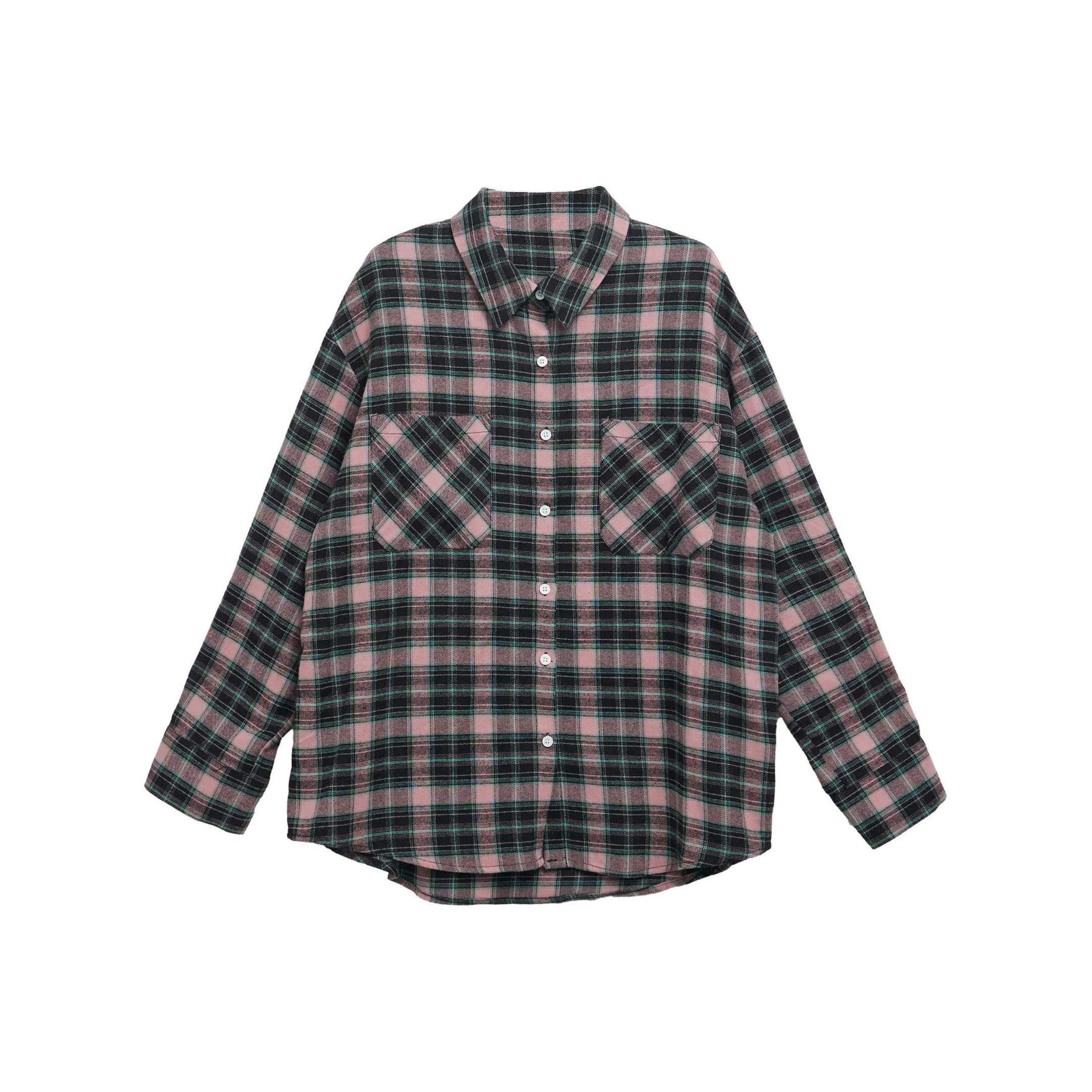 EVPGB Рубашка Женская Черная Розовая Клетка