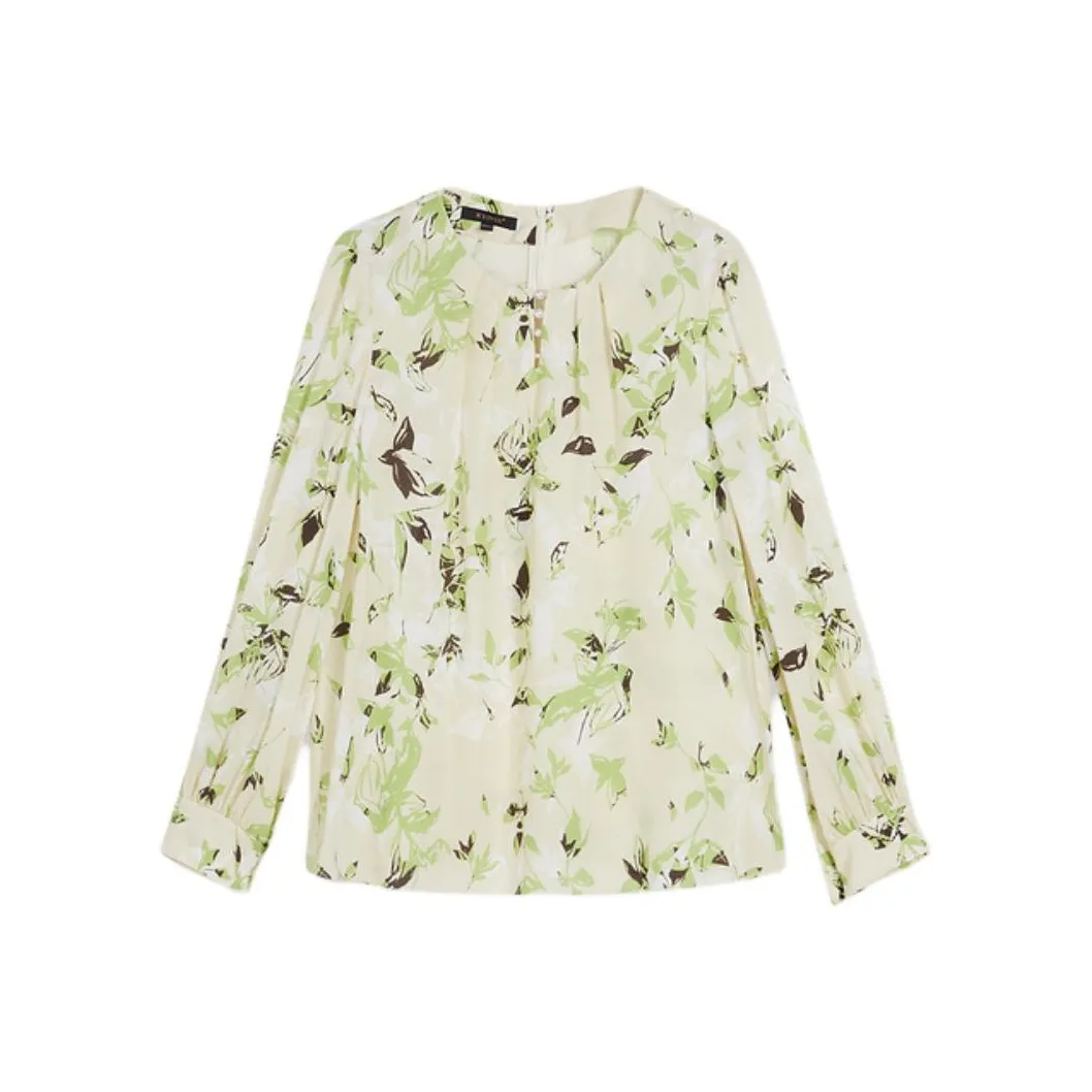 Yiner Рубашка Женская Светло-Желтая Зеленая