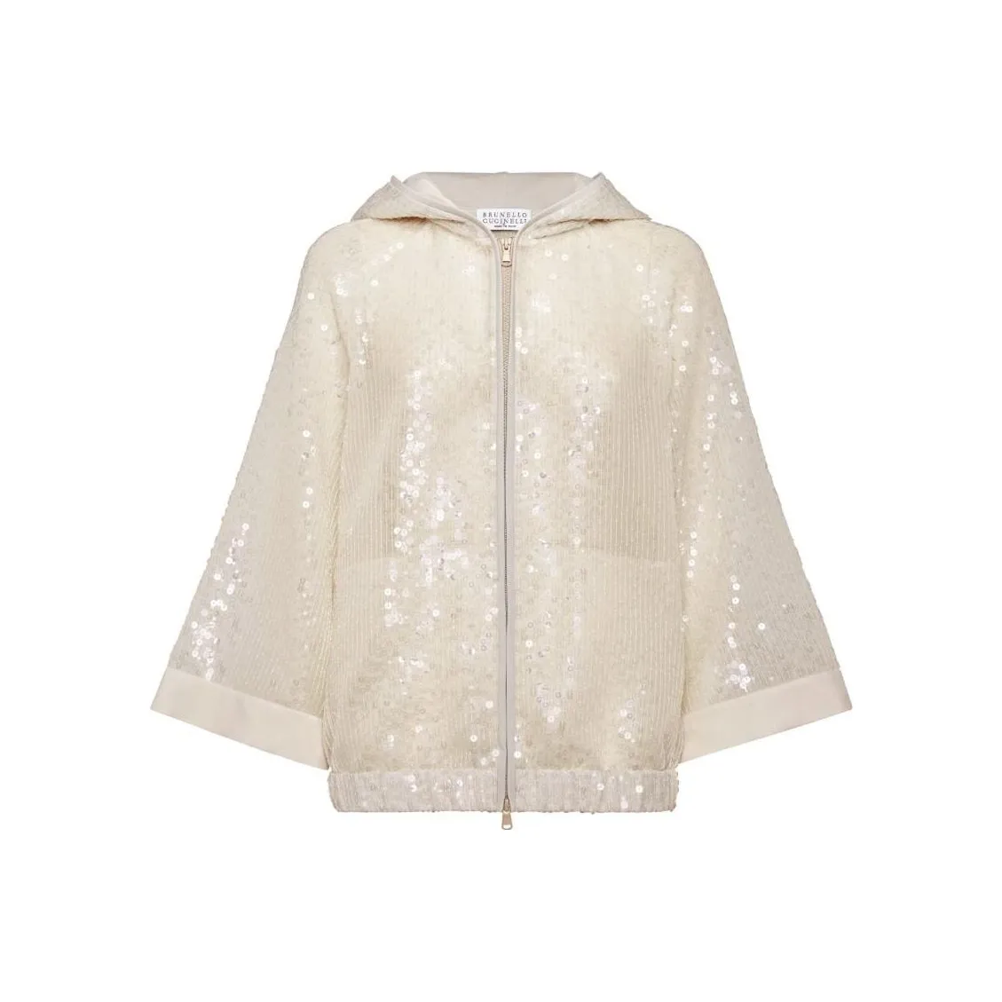 Brunello Cucinelli Dazzling Embroidery Hooded Sweater