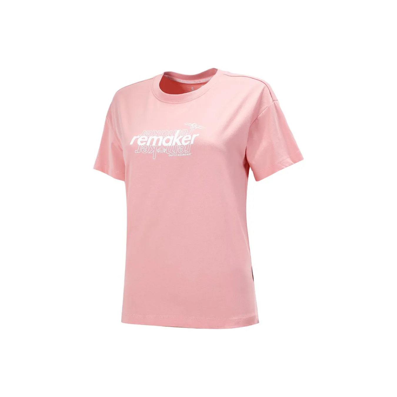 QIAODAN Drop Shoulder Sleeve T Shirt Women's Trivia Powder