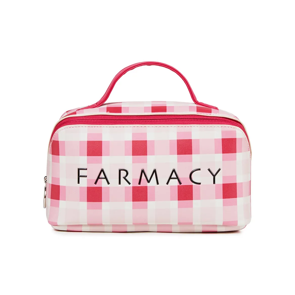 Farmacy PU Makeup Bag Large Size Women's Pink/Black/White