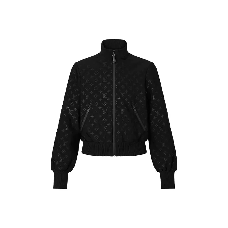 LOUIS VUITTON Pre Owned Logo jacquard Zip Jacket