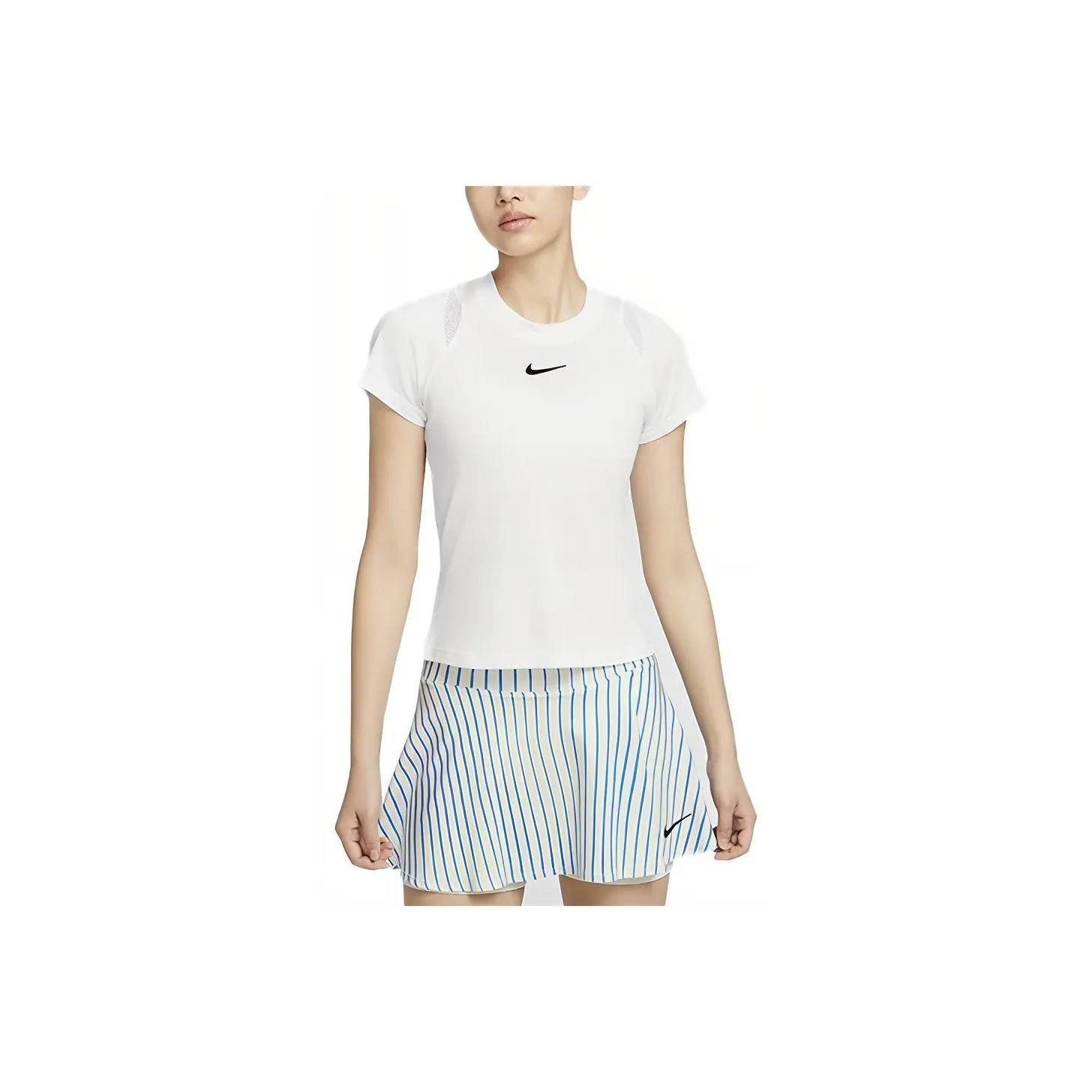 Nike Court Advantage Dri-FIT Women's Quick-Dry Short-Sleeve Tennis Top White