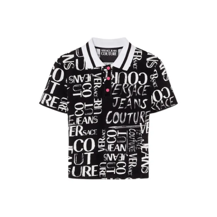 VERSACE JEANS COUTURE Polo Shirts Women's Black