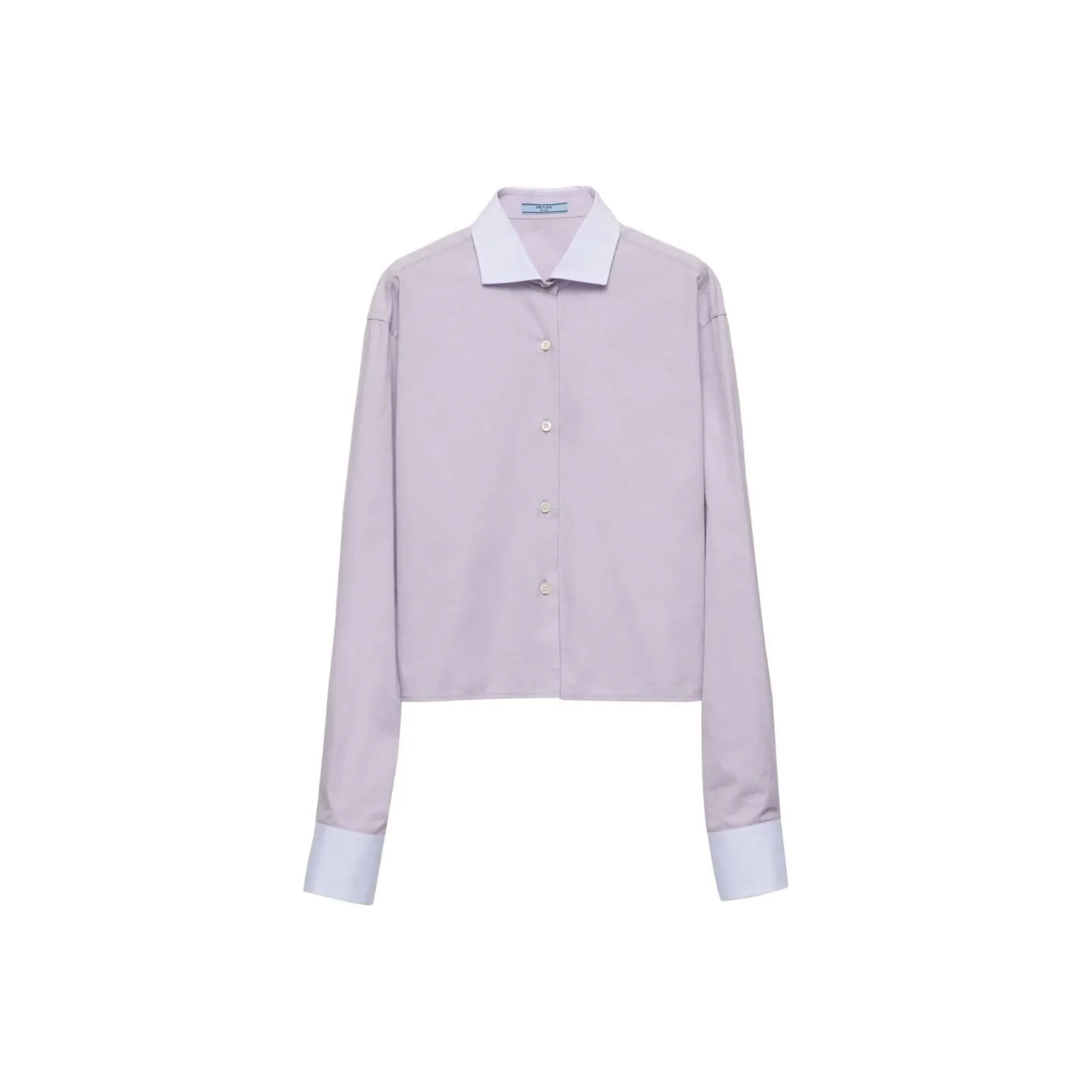 PRADA Contrasting Cuffs Poplin Shirt