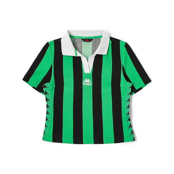 KAPPA Irish Зеленые полосы Цветочный 3052Y Женские Поло