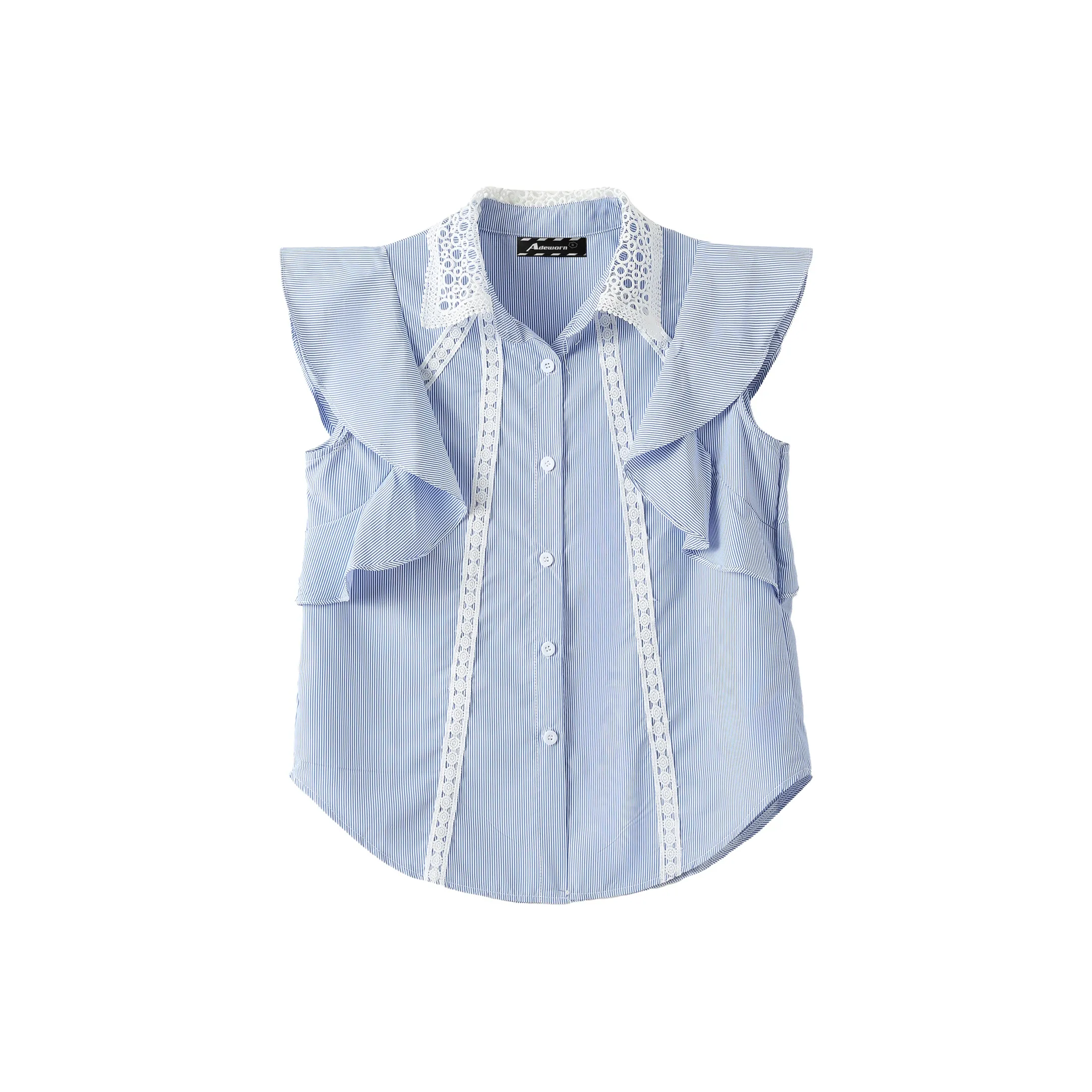 Adeworn Shirt Women's Blue White