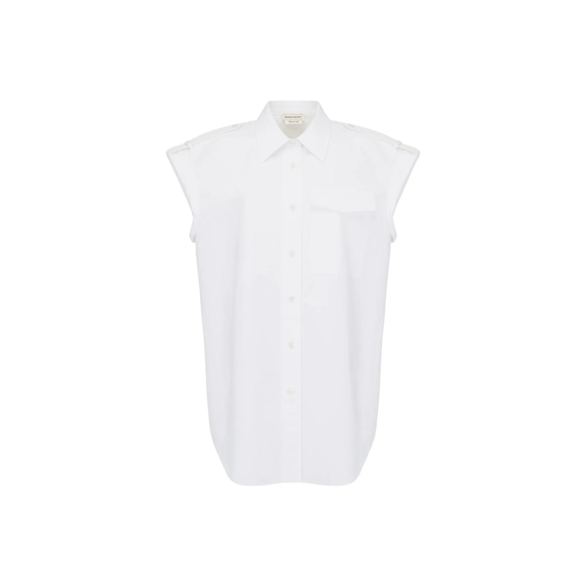 Alexander McQueen SS24 Shirt Women's Light Sensing White