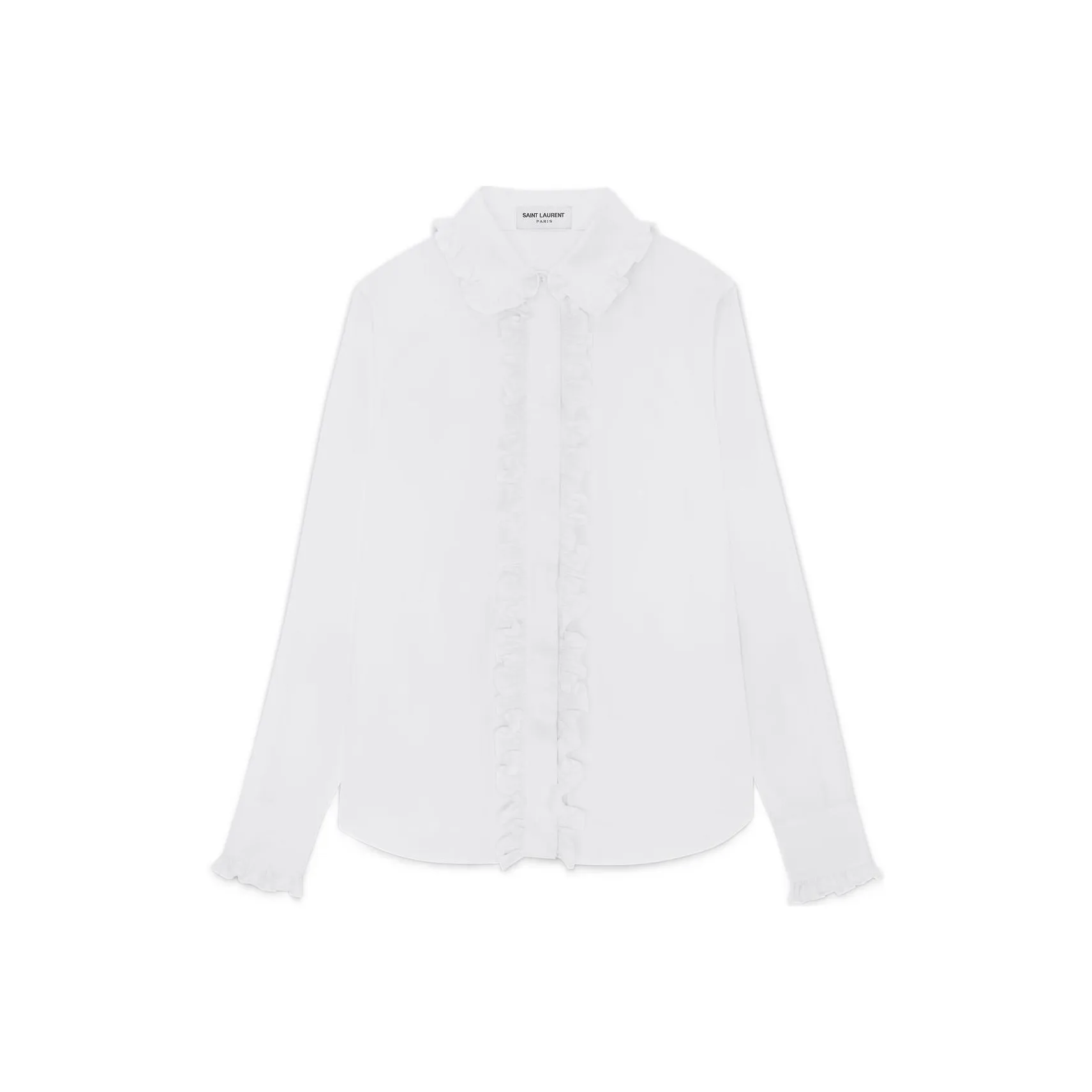 SAINT LAURENT Ruffled Button-Up Shirt