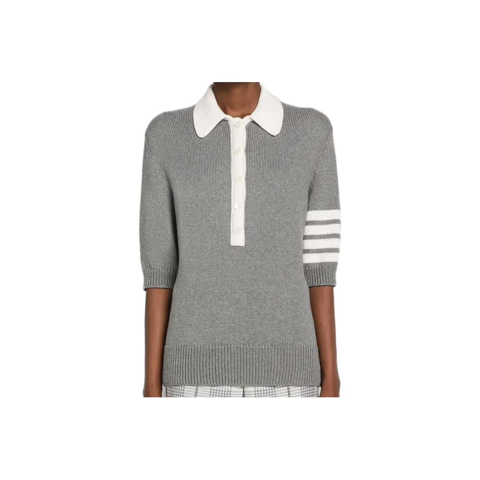 THOM BROWNE· Polo Shirt Women's Gray