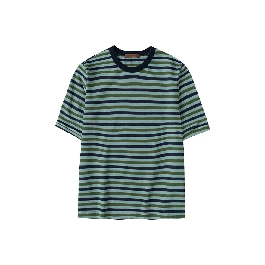 CYCLE DOCUMENT T-Рубашка Женская Синие Зеленые Многоцветные Полосы