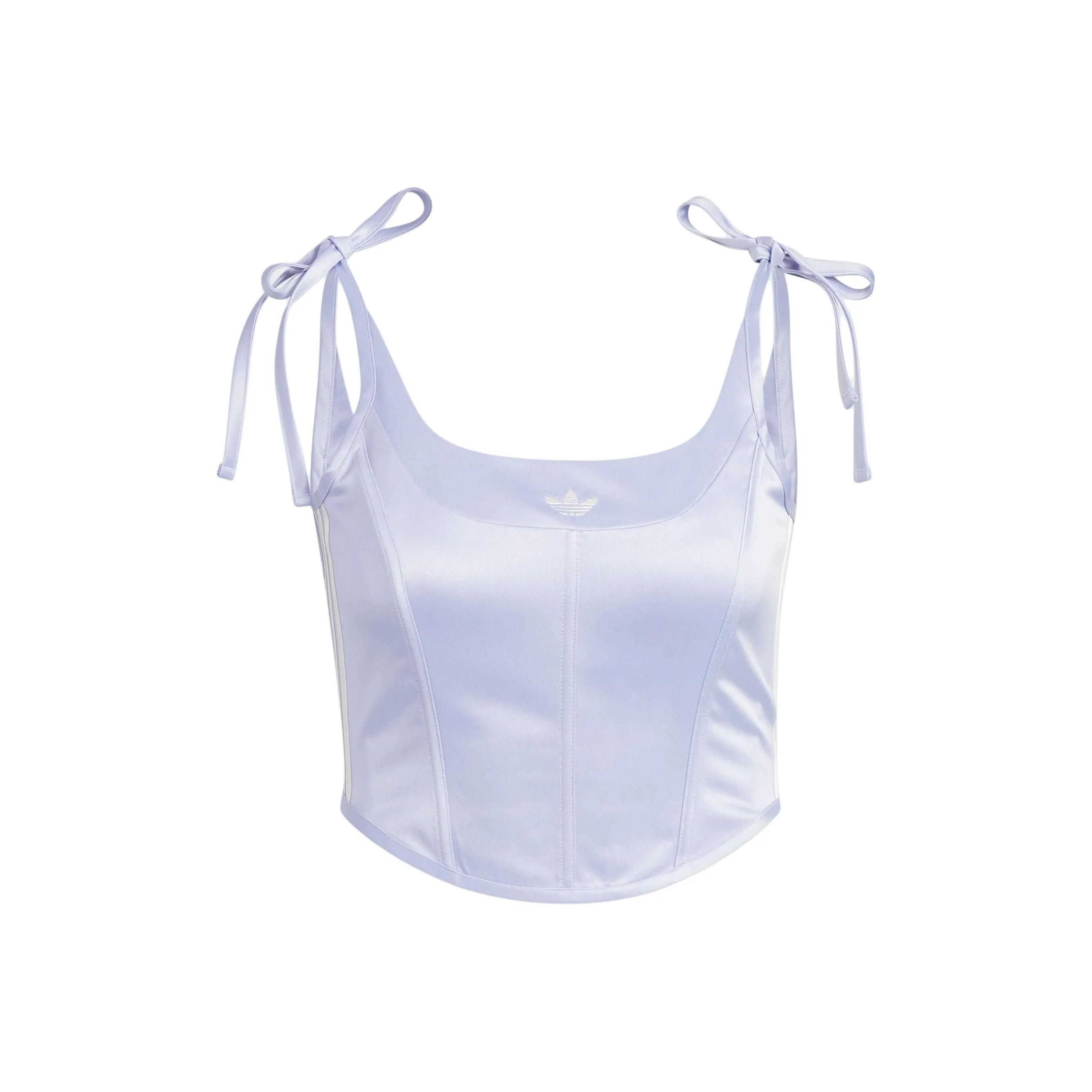 adidas originals Women'ss 3-Stripes Adicolor Corset Logo Print Casual Tank Top Purple