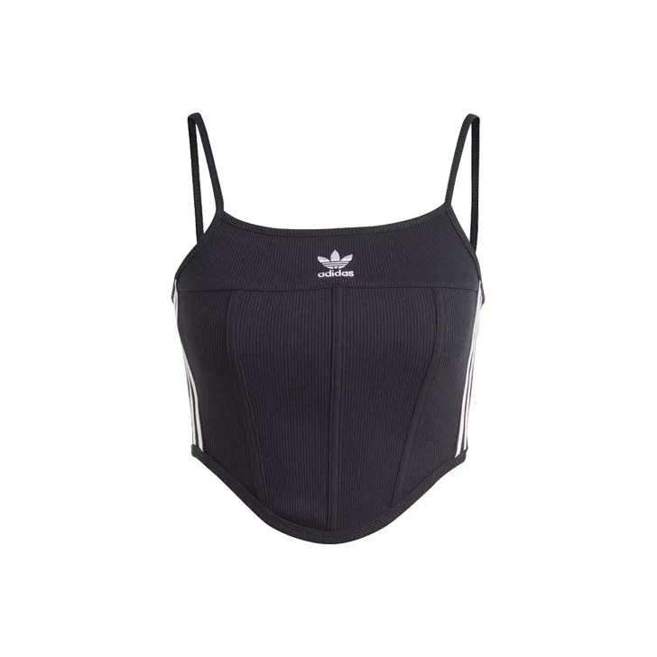 Adidas Originals ADICOLOR 3 Полосы CORSET Без бретелей Топ Женские Черный